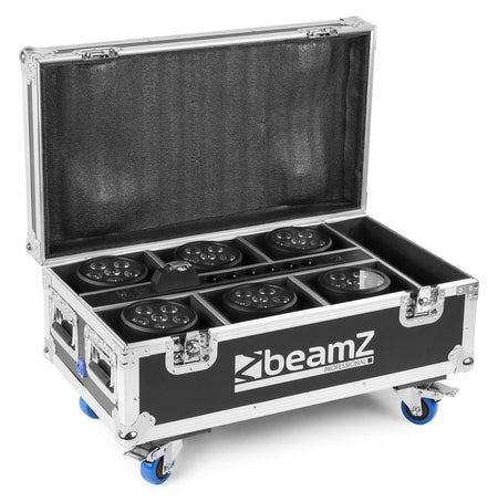 beamZ FCC66 - Flightcase para 6x BBP66 focos con cargador - Tempo Shop