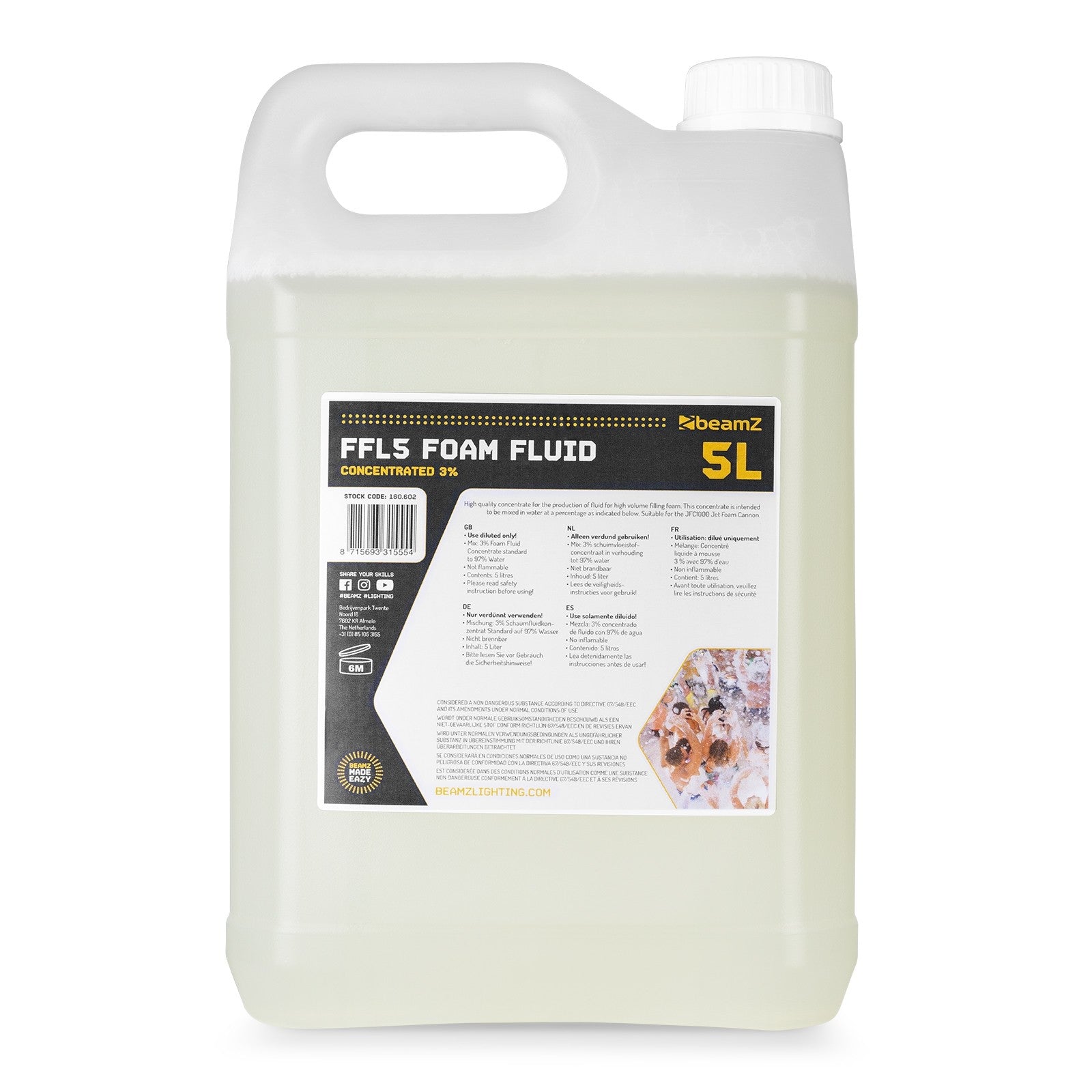 beamZ FFL5 - Líquido de espuma concentrado 5L 3% - Tempo Shop