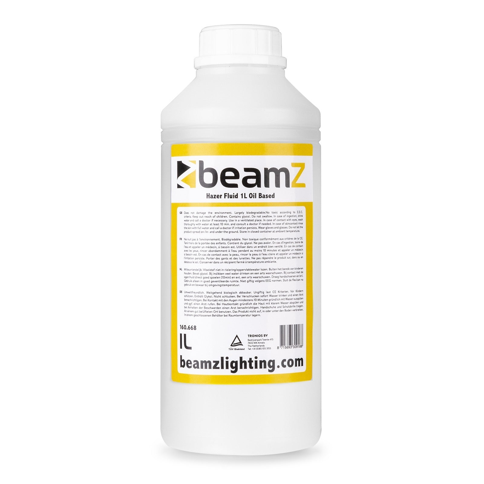 beamZ FHF1O - Líquido de niebla HQ 1lt con base de aceite - Tempo Shop