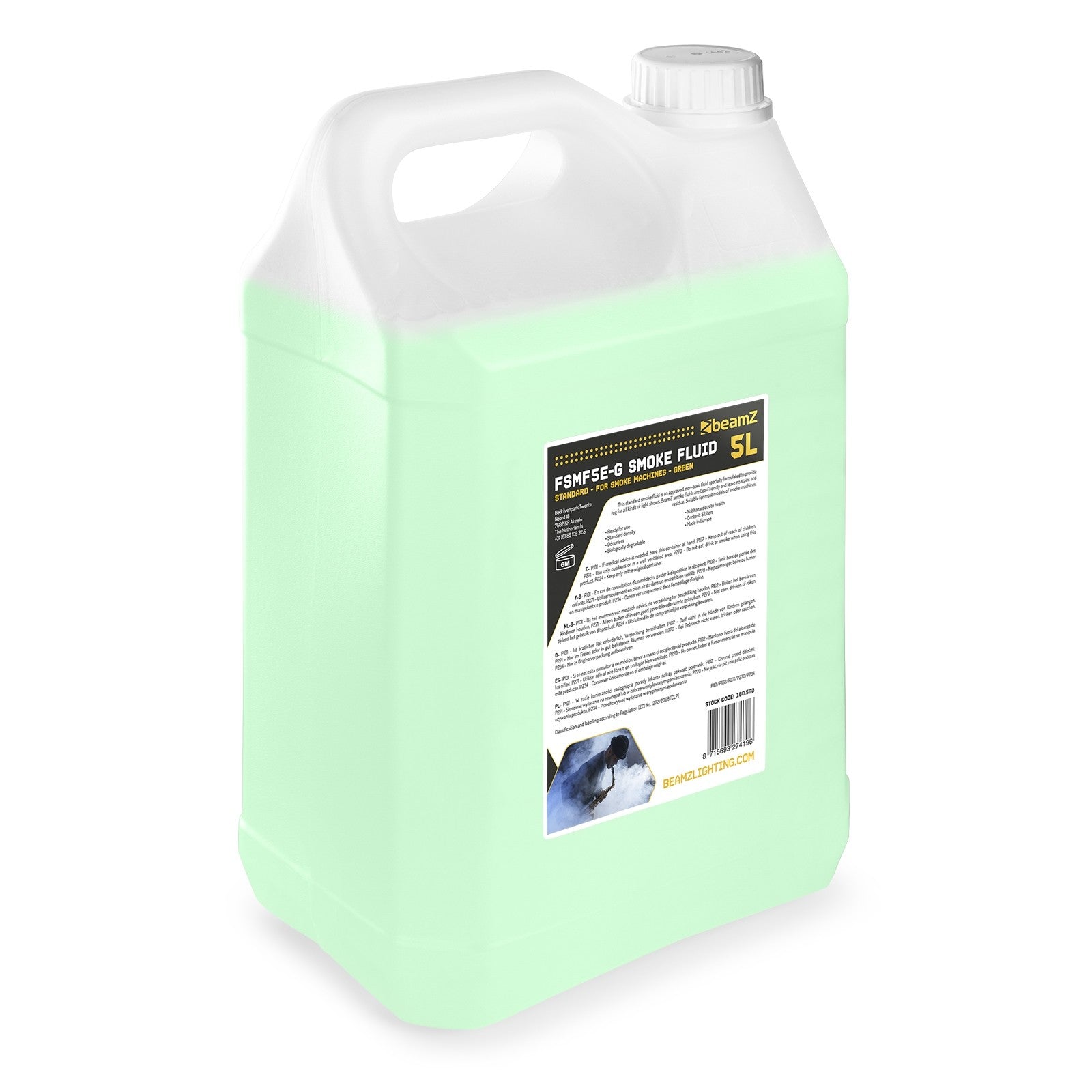 beamZ FSMF5E - G - Liquido de Humo 5L Estándar Verde - Tempo Shop