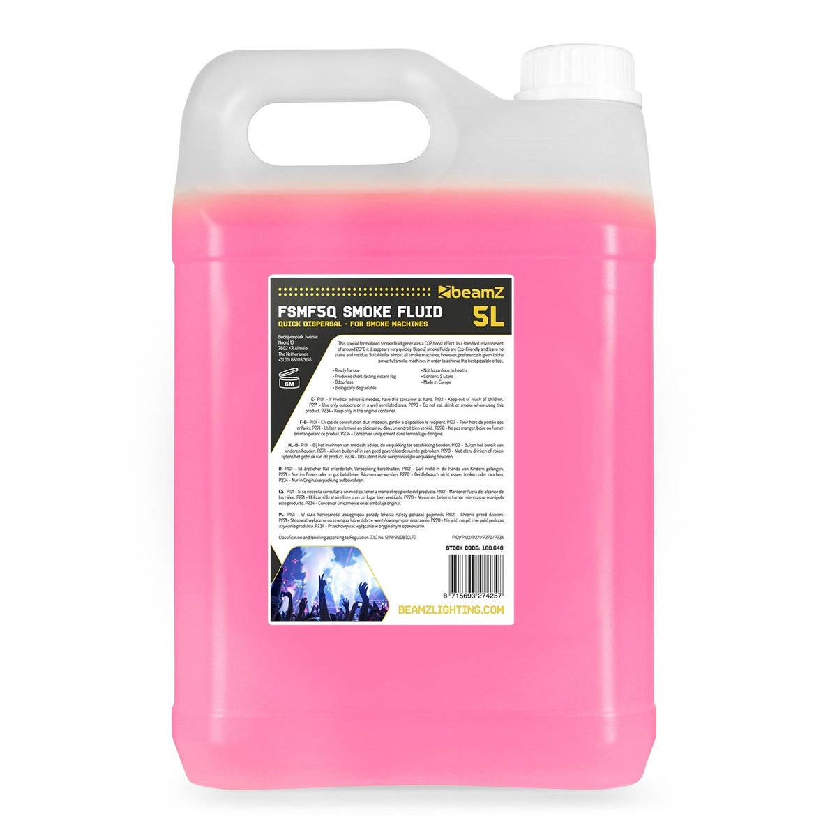 beamZ FSMF5Q - Líquido de Humo 5L Rápida dispersión efecto CO2 - Tempo Shop