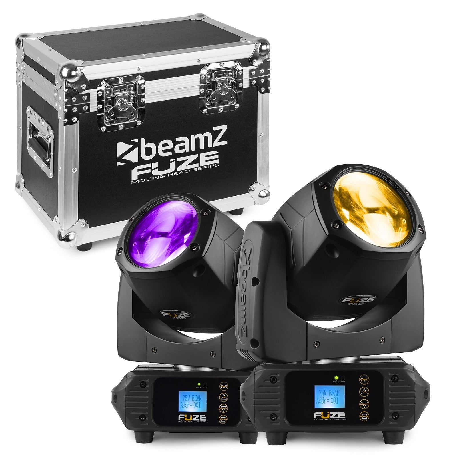 beamZ Fuze75B - Set 2 pcs Cabeza Móvil LED en Flightcase - Tempo Shop