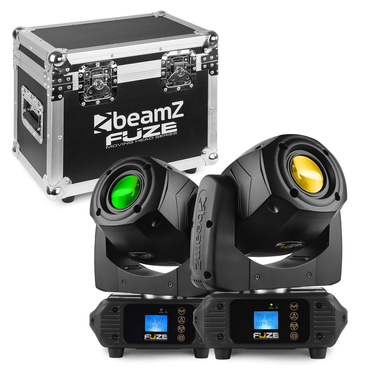 beamZ Fuze75S - Set 2 pcs Cabeza Móvil Spot LED en Flightcase - Tempo Shop