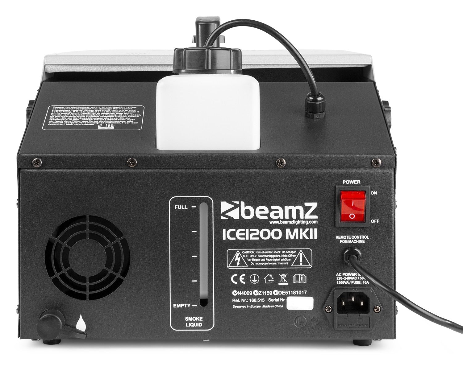 beamZ ICE1200 MKII - Maquina de Humo bajo - Tempo Shop