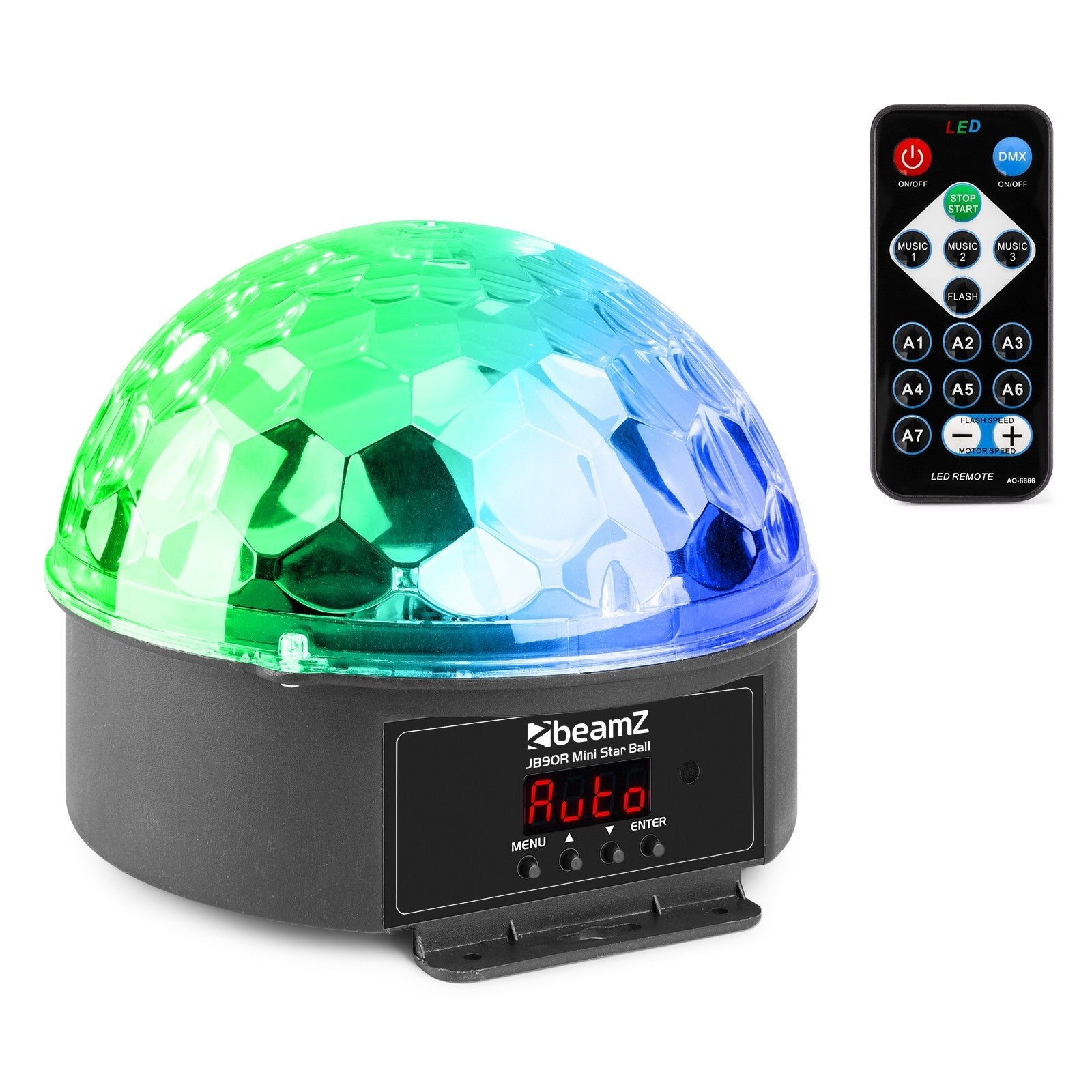 beamZ JB90R - Mini Star Ball DMX LED 9 Colores - Tempo Shop