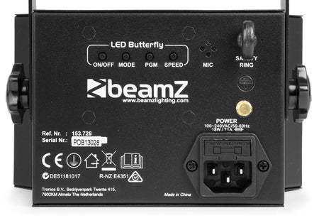 beamZ LED Butterfly - Efectos con strobo - Tempo Shop