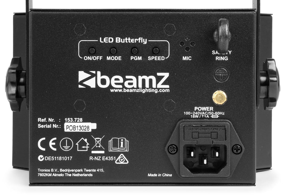 beamZ LED Butterfly - Efectos con strobo - Tempo Shop