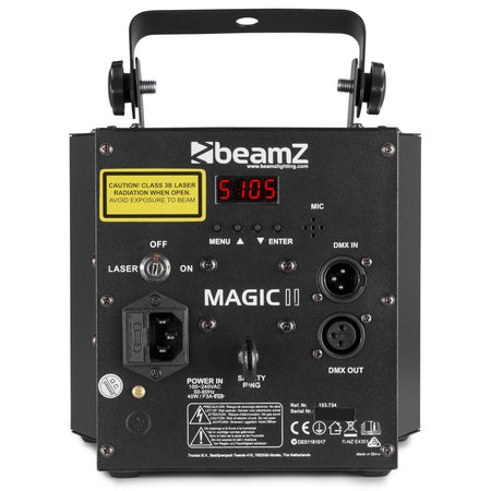 beamZ Magic2 Derby - Efecto 3 - en - 1 con derby, laser y strobo - Tempo Shop