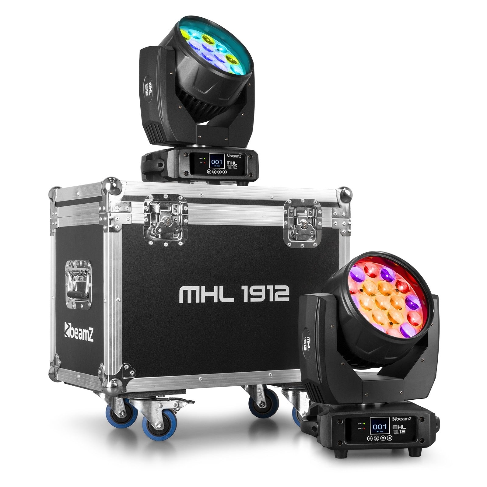 beamZ MHL1912 - LED Wash Cabezal móvil con Zoom 2pcs en Flightcase - Tempo Shop