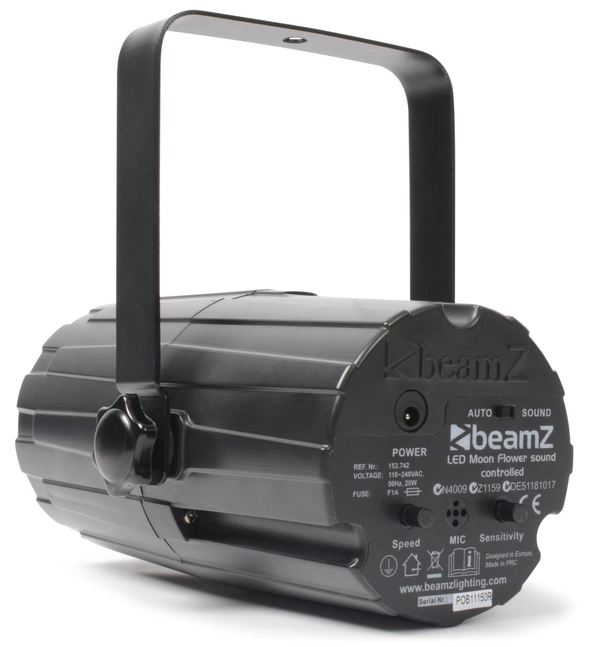 beamZ Moon Flower - Efectos con 60 leds RGBAW Negro - Tempo Shop