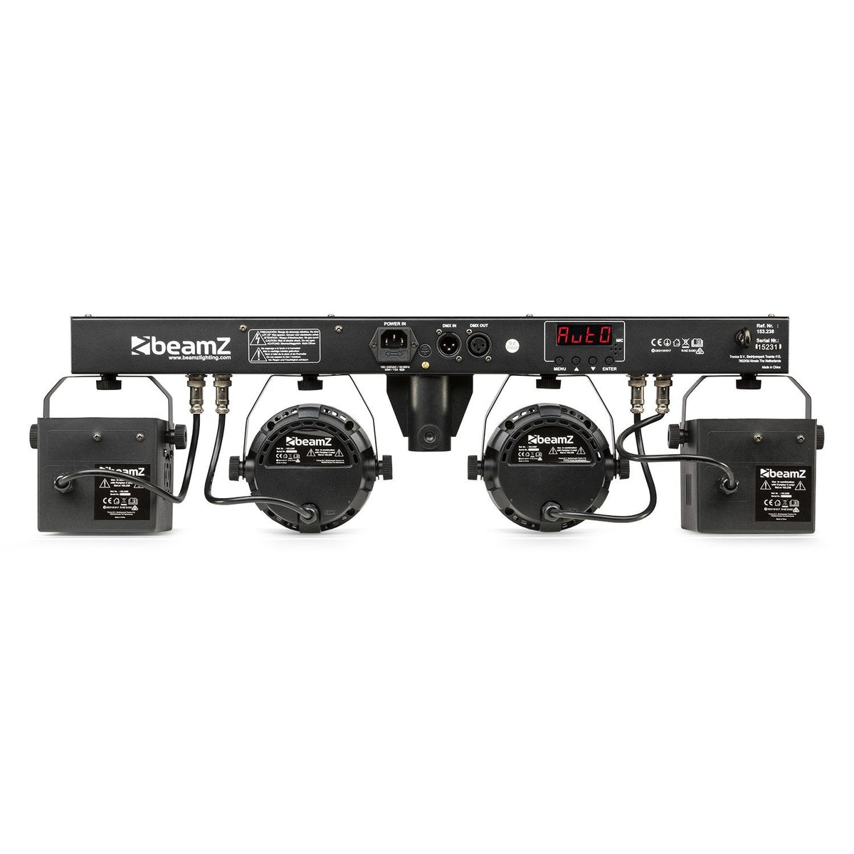 beamZ PartyBar2 - Barra de efectos con 2x PAR + 2x Derby - Tempo Shop