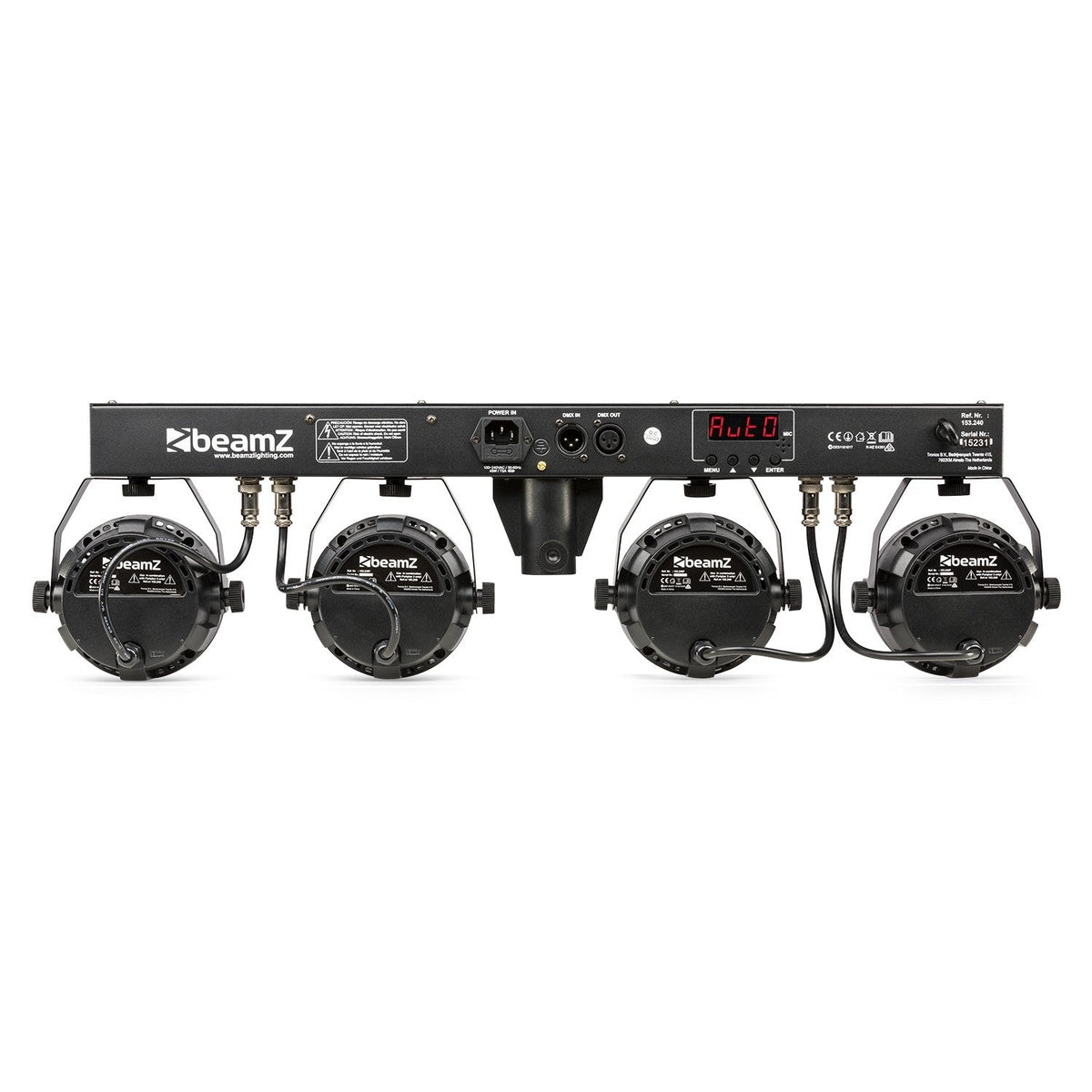 beamZ PartyBar3 - Barra de efectos 4x PAR con Magic Ball - Tempo Shop