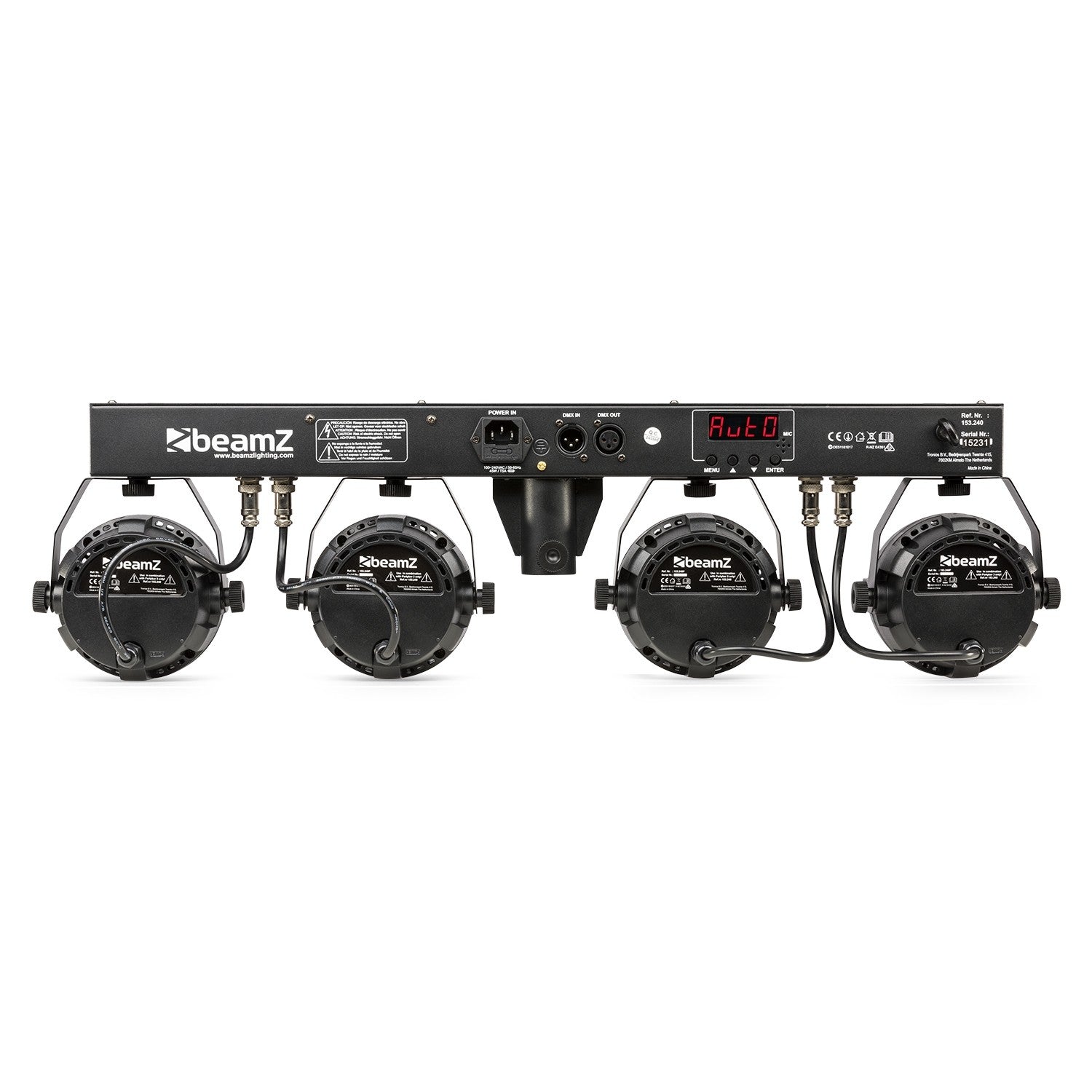 beamZ PartyBar3 - Barra de efectos 4x PAR con Magic Ball - Tempo Shop