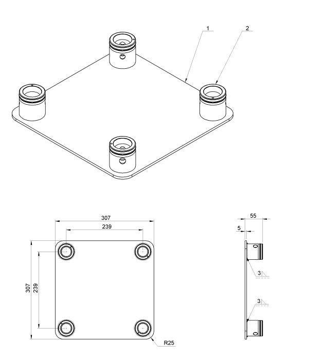 beamZ Pro 182.381 - P30 Plato base Truss - Tempo Shop