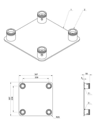 beamZ Pro 182.381 - P30 Plato base Truss - Tempo Shop
