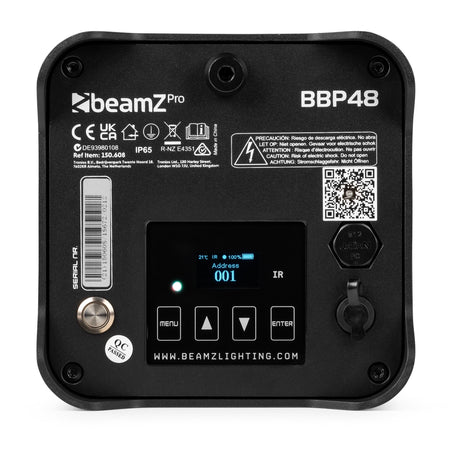 beamZ Pro BBP48 - Foco par con batería 9x 12W IP65 - Tempo Shop