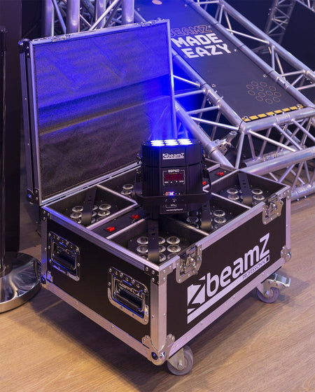 beamZ Pro BBP60 - Conjunto Focos, 6pcs en Flightcase con cargador - Tempo Shop