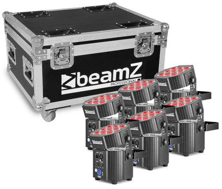 beamZ Pro BBP60 - Conjunto Focos, 6pcs en Flightcase con cargador - Tempo Shop