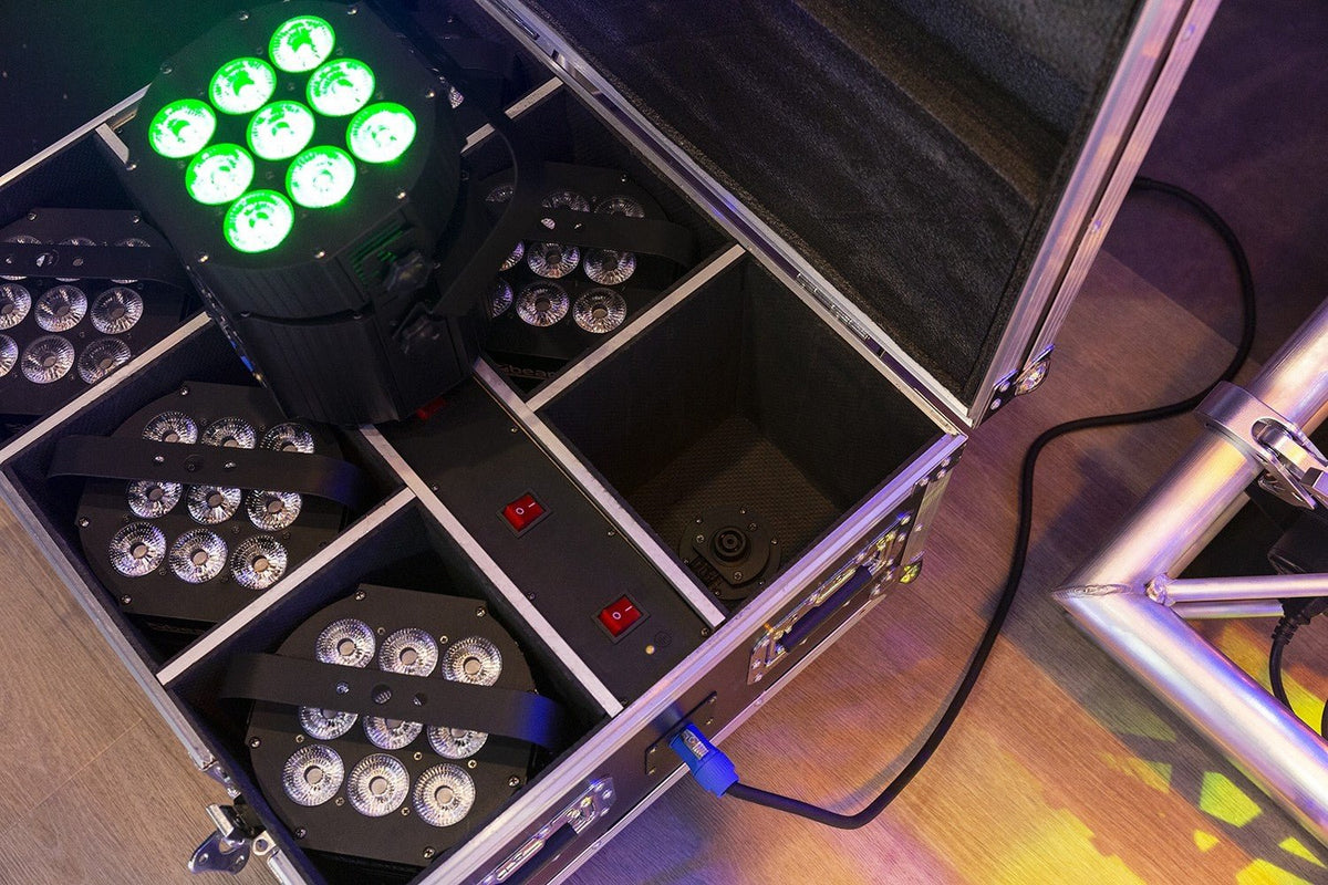 beamZ Pro BBP60 - Conjunto Focos, 6pcs en Flightcase con cargador - Tempo Shop