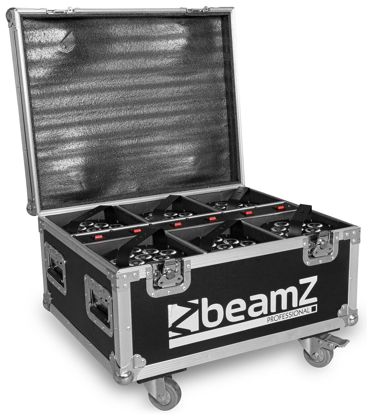 beamZ Pro BBP60 - Conjunto Focos, 6pcs en Flightcase con cargador - Tempo Shop