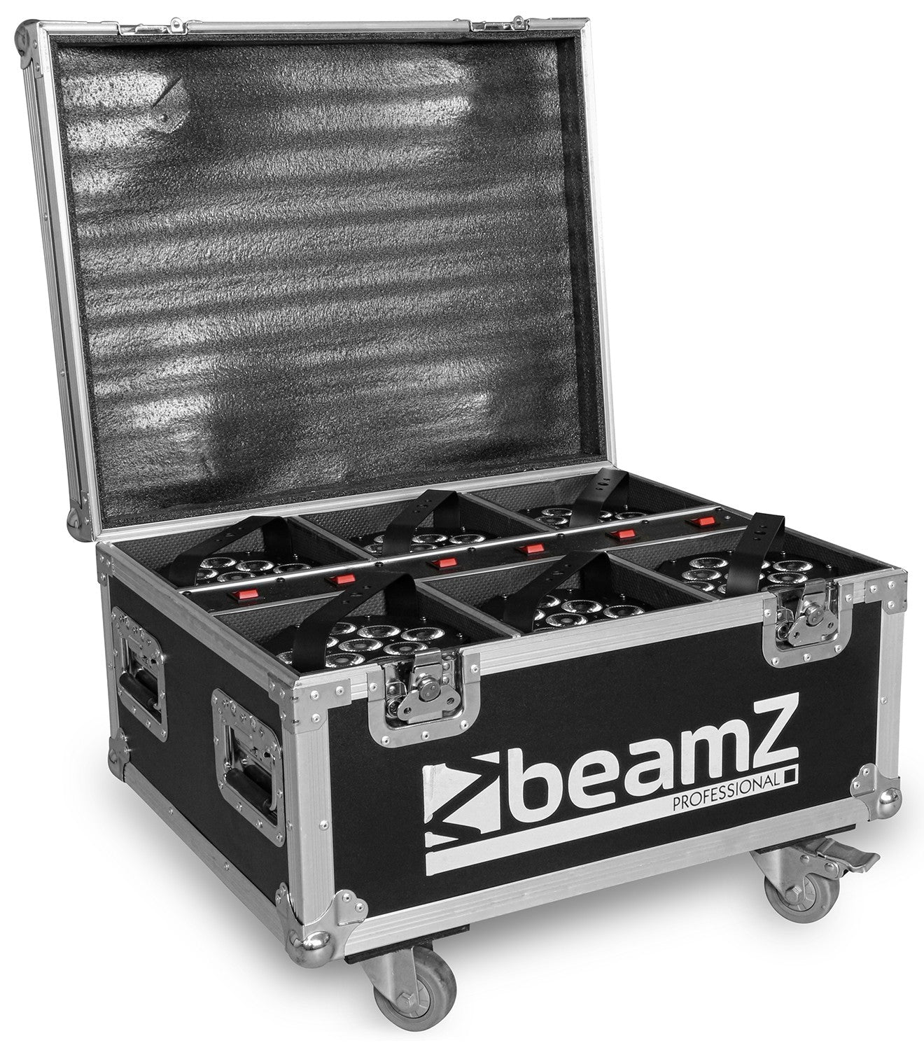 beamZ Pro BBP60 - Conjunto Focos, 6pcs en Flightcase con cargador - Tempo Shop