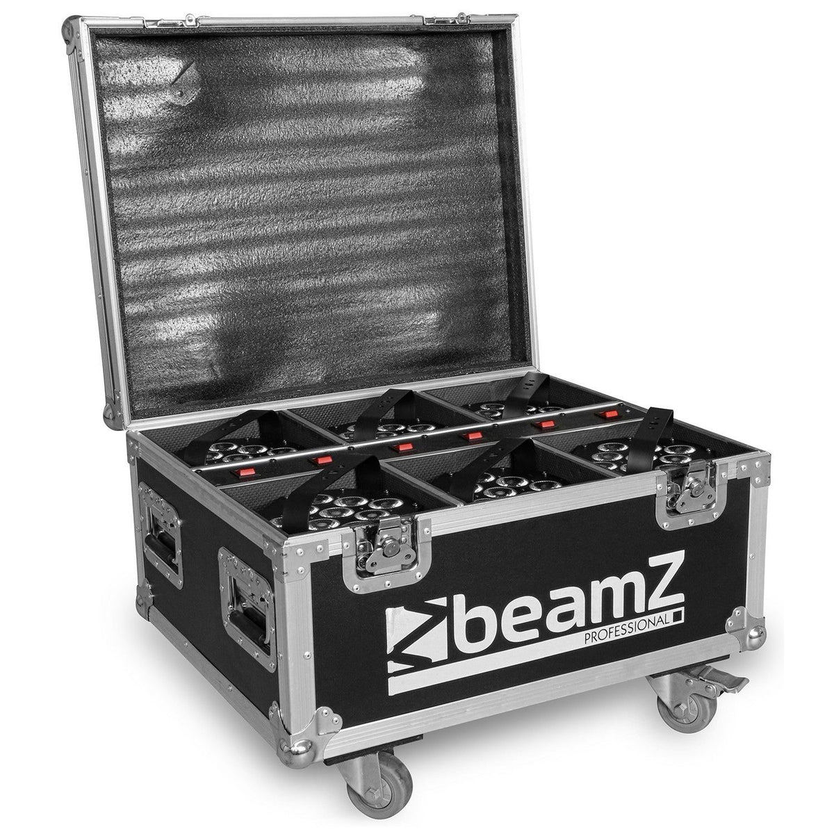 beamZ Pro BBP60 - Conjunto Focos, 6pcs en Flightcase con cargador - Tempo Shop