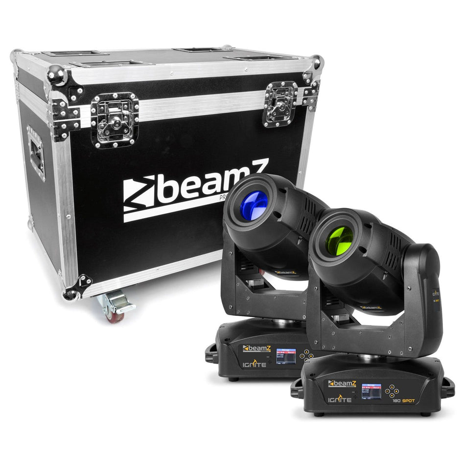 beamZ Pro IGNITE180S - Cabeza Movil Spot LED 2pcs en Flightcase - Tempo Shop