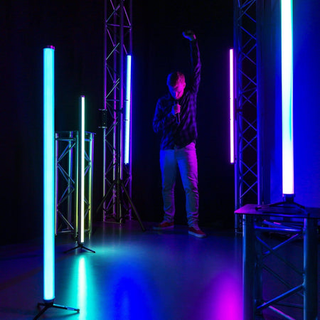 beamZ Pro Kratos - Conjunto Tubos LED RGBW int/ext, 8 unidades - Tempo Shop