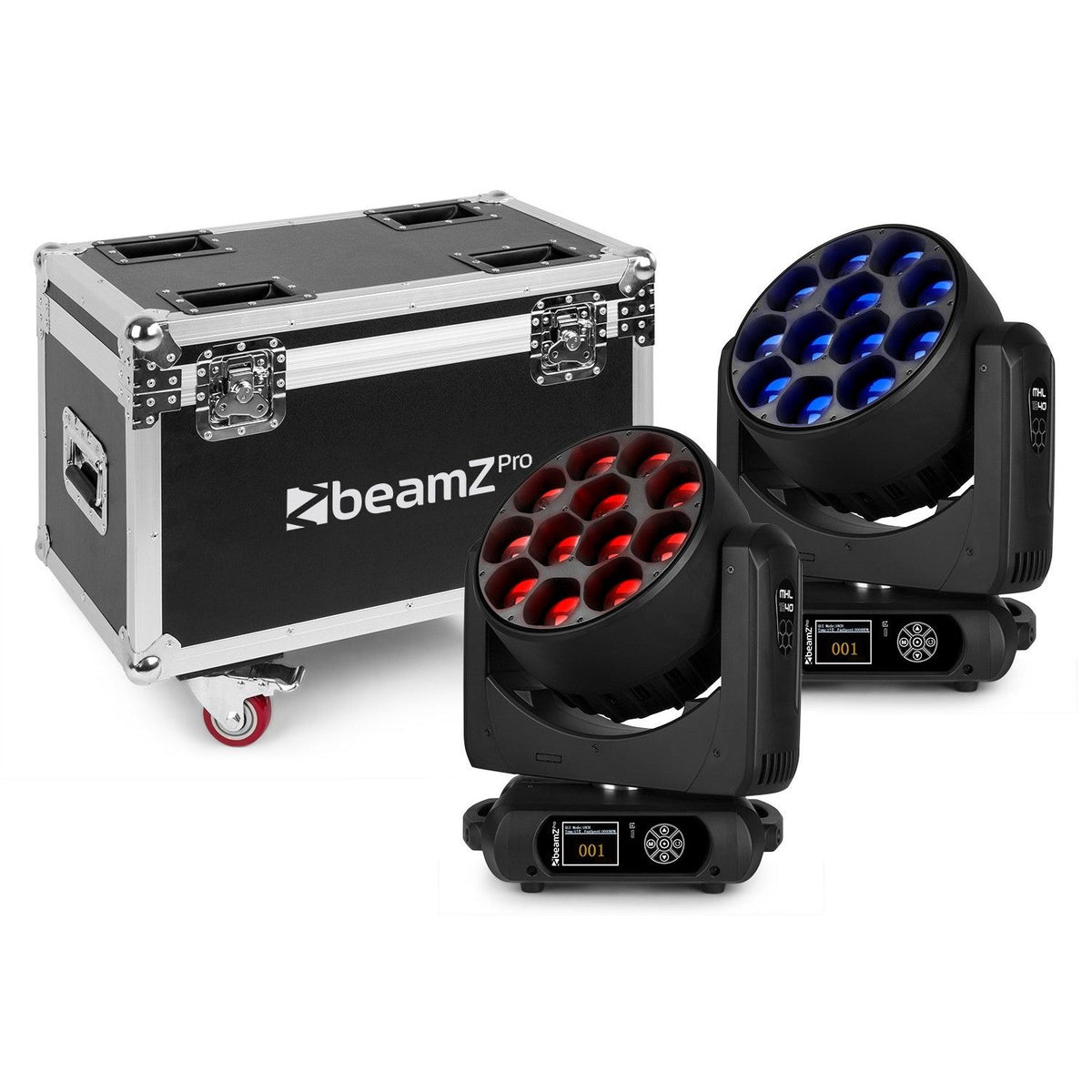 beamZ Pro MHL1240 - LED Wash Cabeza Movil con Zoom 2 piezas en Flightcase - Tempo Shop