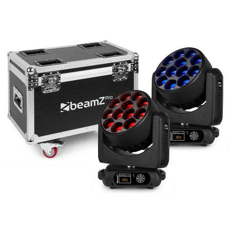beamZ Pro MHL1240 - LED Wash Cabeza Movil con Zoom 2 piezas en Flightcase - Tempo Shop