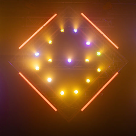 beamZ Pro NEUTRON-DOT - Luminaria híbrida LED IP65 60W blanco cálido con Aura RGB pixelable linkable - Tempo Shop