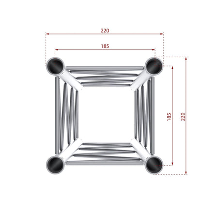 beamZ Pro P24 - C30 Deco - Truss 3 - way 90º corner - Tempo Shop