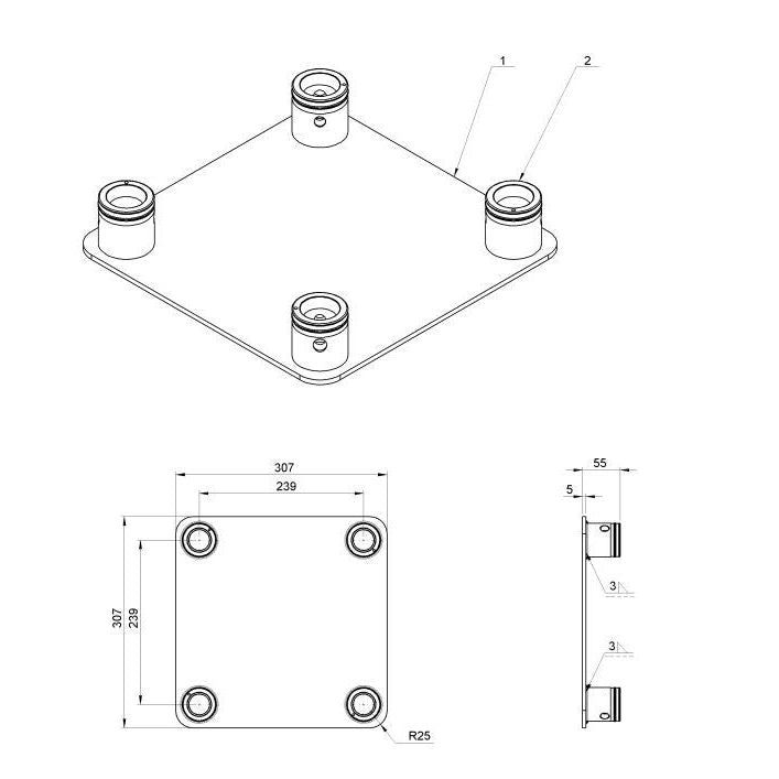 beamZ Pro 182.381 - P30 Plato base Truss - Tempo Shop