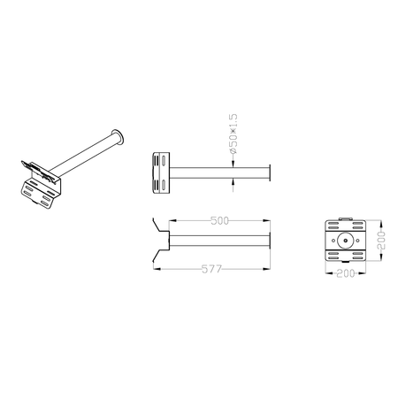 beamZ Pro TLB20 - Soporte de montaje en árbol y poste para iluminación profesional - Tempo Shop