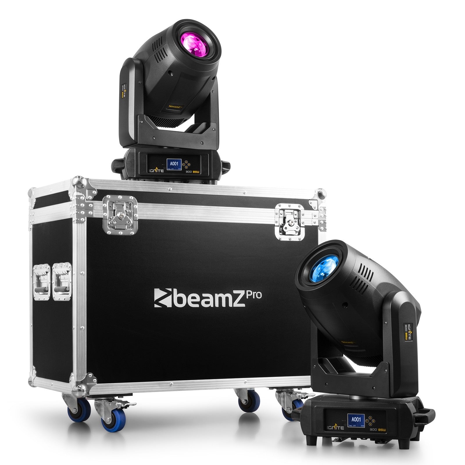 beamZ Pro IGNITE300 - LED BSW Cabeza móvil 2pcs en Flightcase - Tempo Shop
