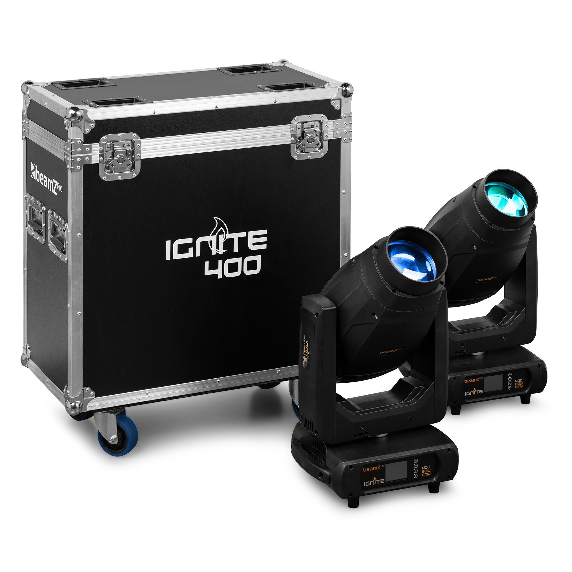 beamZ Pro IGNITE400 - LED BSW Cabeza móvil con CMY 2pcs en Flightcase - Tempo Shop
