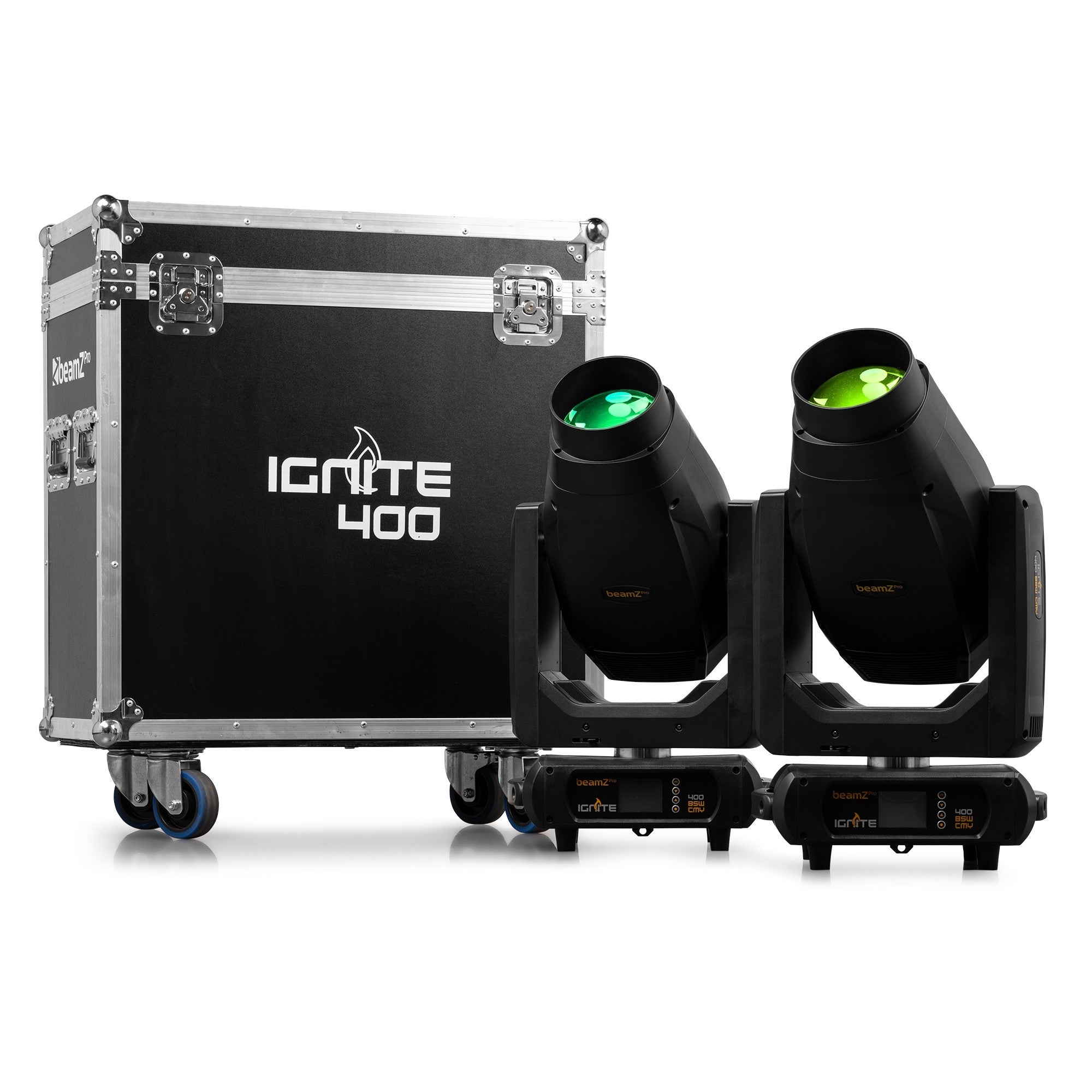 beamZ Pro IGNITE400 - LED BSW Cabeza móvil con CMY 2pcs en Flightcase - Tempo Shop