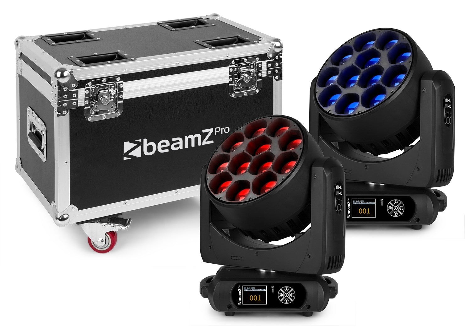 beamZ Pro MHL1240 - LED Wash Cabeza Movil con Zoom 2 piezas en Flightcase - Tempo Shop