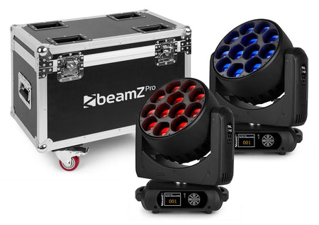 beamZ Pro MHL1240 - LED Wash Cabeza Movil con Zoom 2 piezas en Flightcase - Tempo Shop