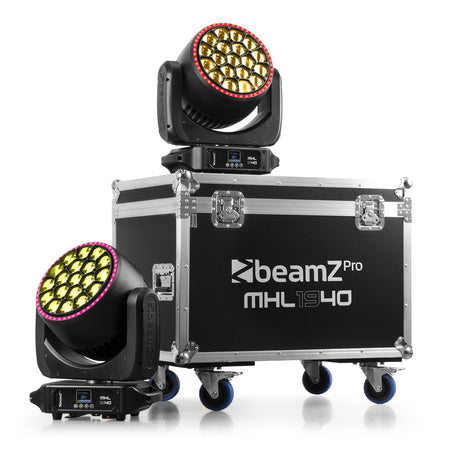 beamZ Pro MHL1940 - LED Bee Eye Cabeza móvil con Zoom 2 unidades en Flightcase - Tempo Shop