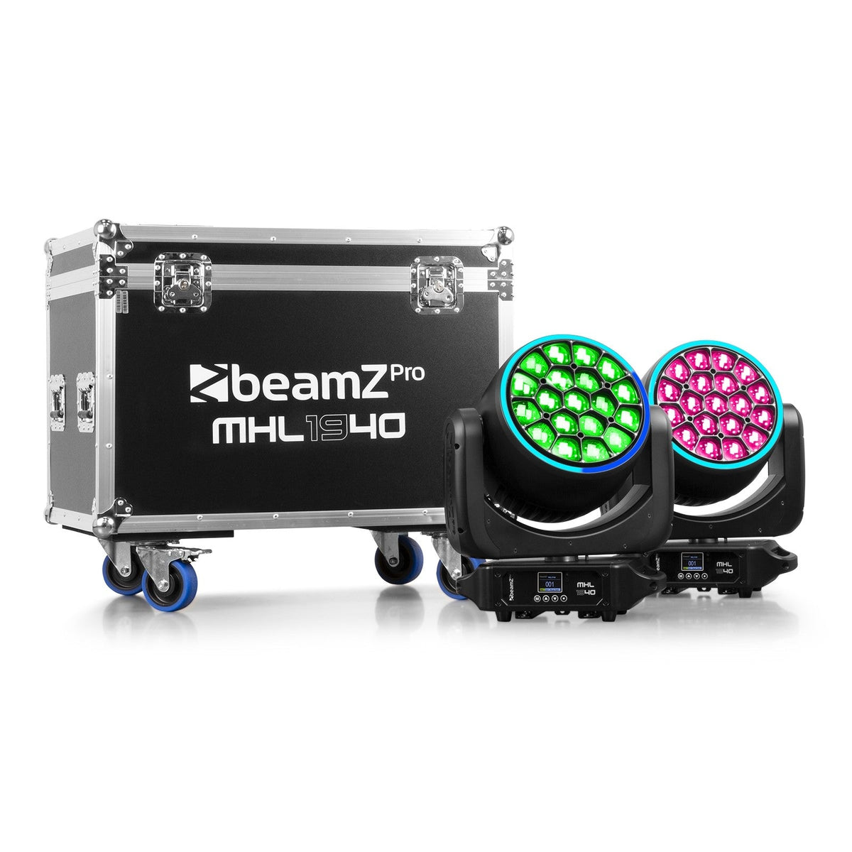 beamZ Pro MHL1940 - LED Bee Eye Cabeza móvil con Zoom 2 unidades en Flightcase - Tempo Shop