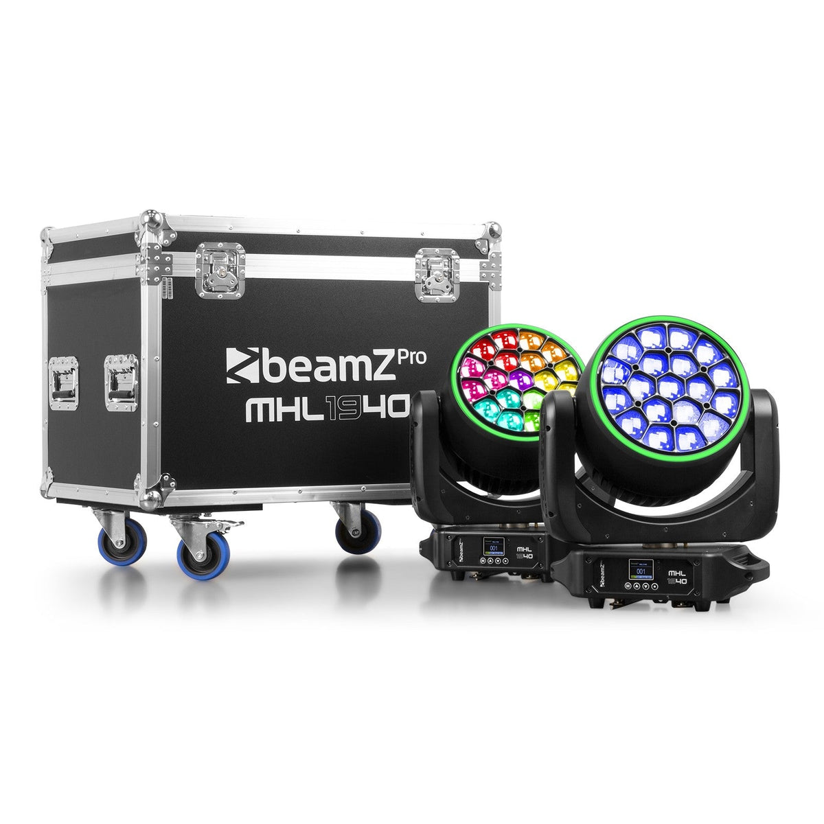 beamZ Pro MHL1940 - LED Bee Eye Cabeza móvil con Zoom 2 unidades en Flightcase - Tempo Shop