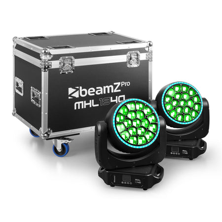 beamZ Pro MHL1940 - LED Bee Eye Cabeza móvil con Zoom 2 unidades en Flightcase - Tempo Shop