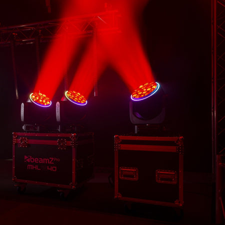 beamZ Pro MHL1940 - LED Bee Eye Cabeza móvil con Zoom 2 unidades en Flightcase - Tempo Shop