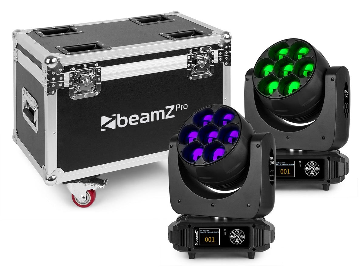 beamZ Pro MHL740 - LED Wash Cabeza Movil con Zoom 2 piezas en Flightcase - Tempo Shop