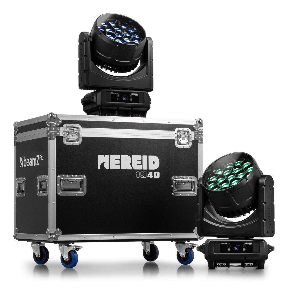 beamZ Pro Nereid1940 - LED Bee Eye Cabeza móvil con Zoom para exterior 2 piezas en Flightcase - Tempo Shop