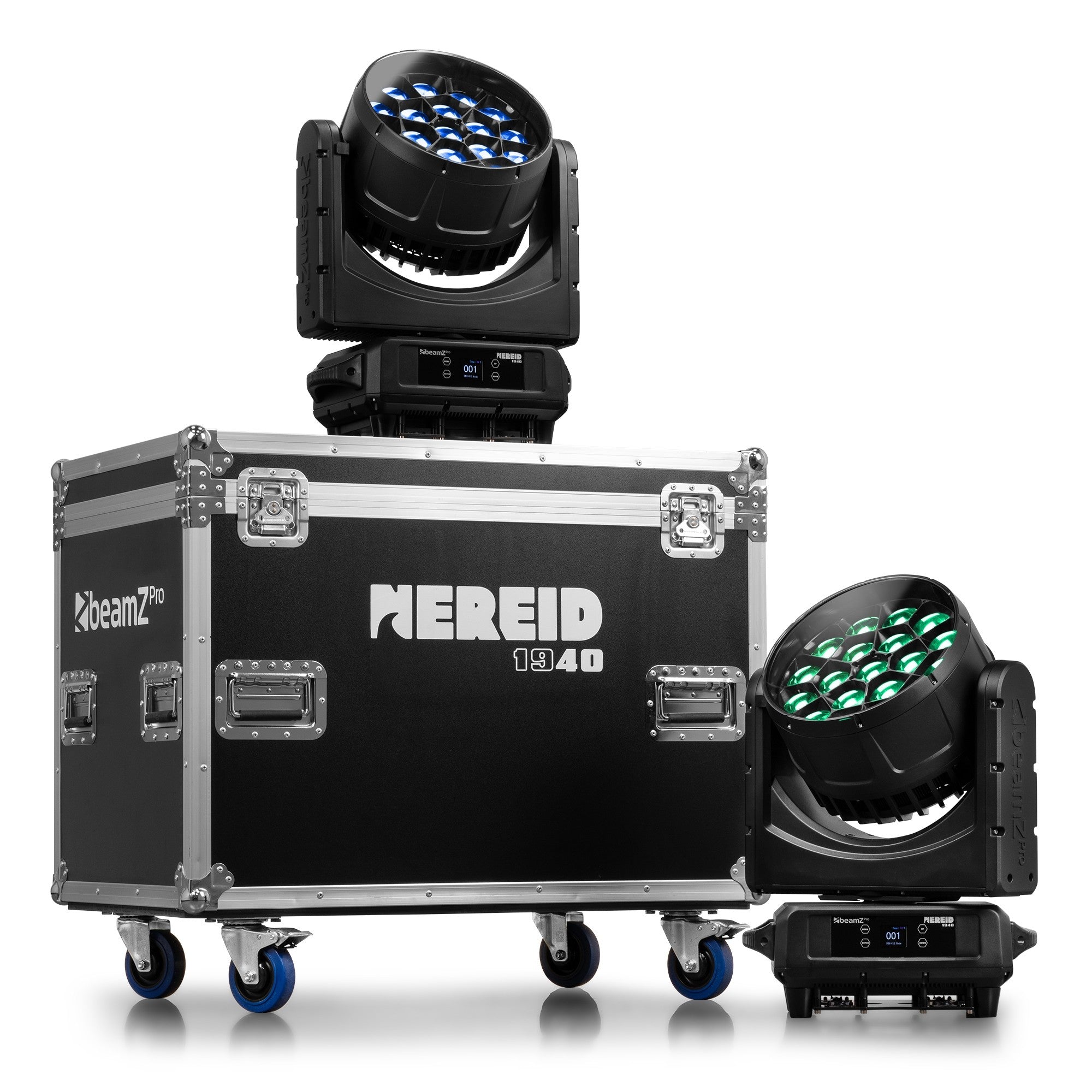 beamZ Pro Nereid1940 - LED Bee Eye Cabeza móvil con Zoom para exterior 2 piezas en Flightcase - Tempo Shop