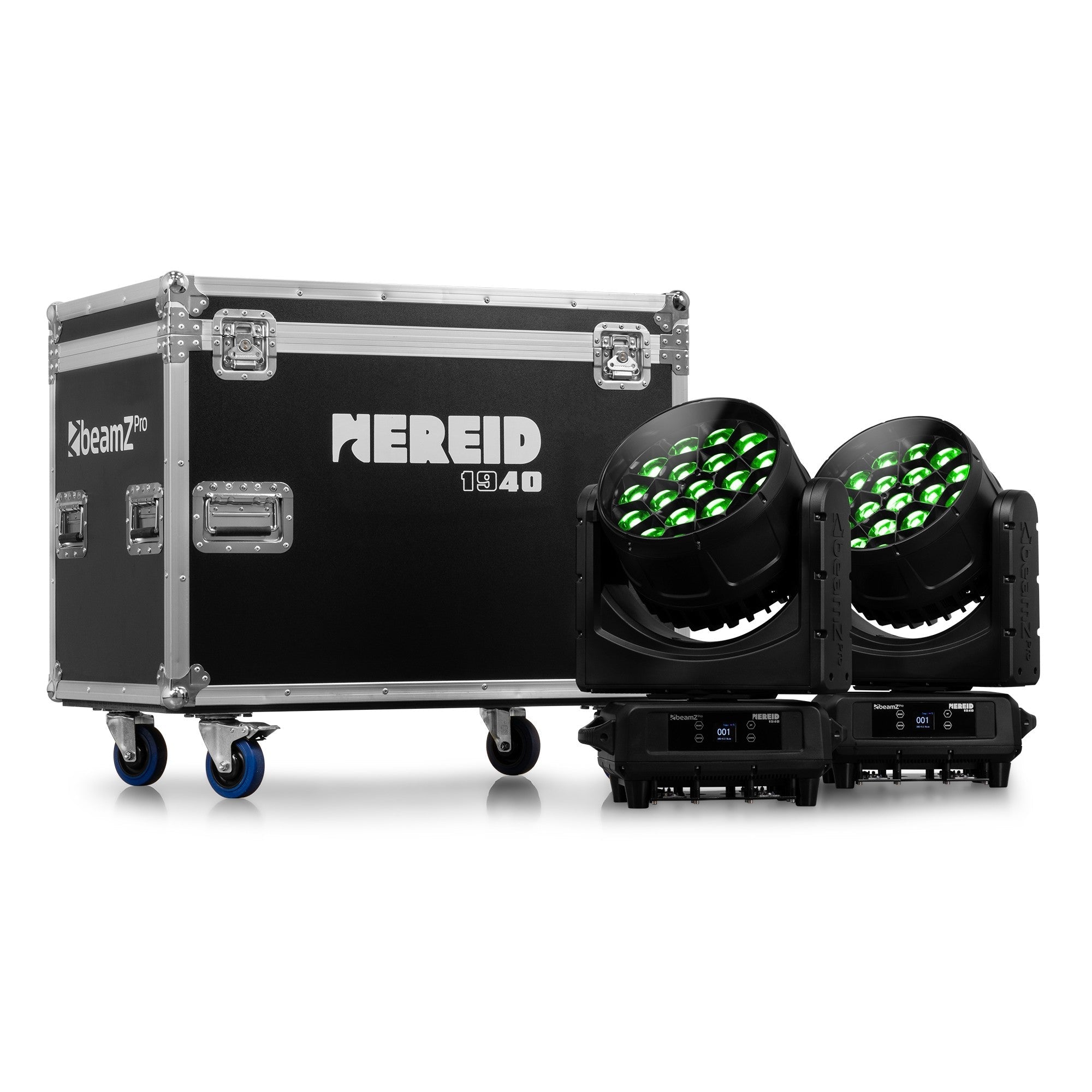 beamZ Pro Nereid1940 - LED Bee Eye Cabeza móvil con Zoom para exterior 2 piezas en Flightcase - Tempo Shop