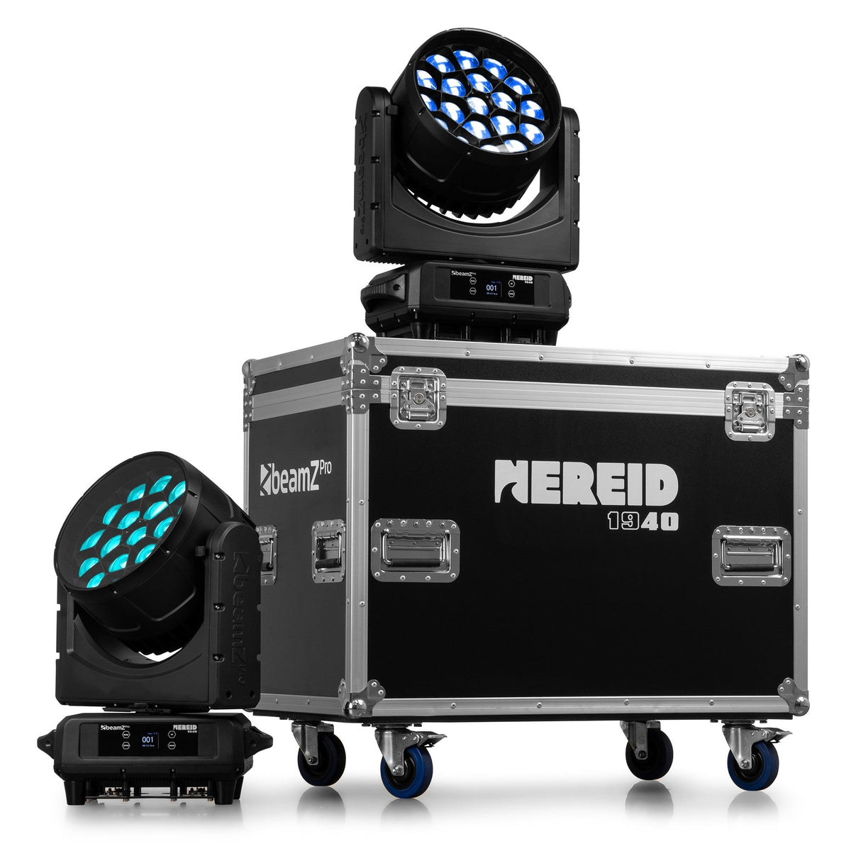 beamZ Pro Nereid1940 - LED Bee Eye Cabeza móvil con Zoom para exterior 2 piezas en Flightcase - Tempo Shop