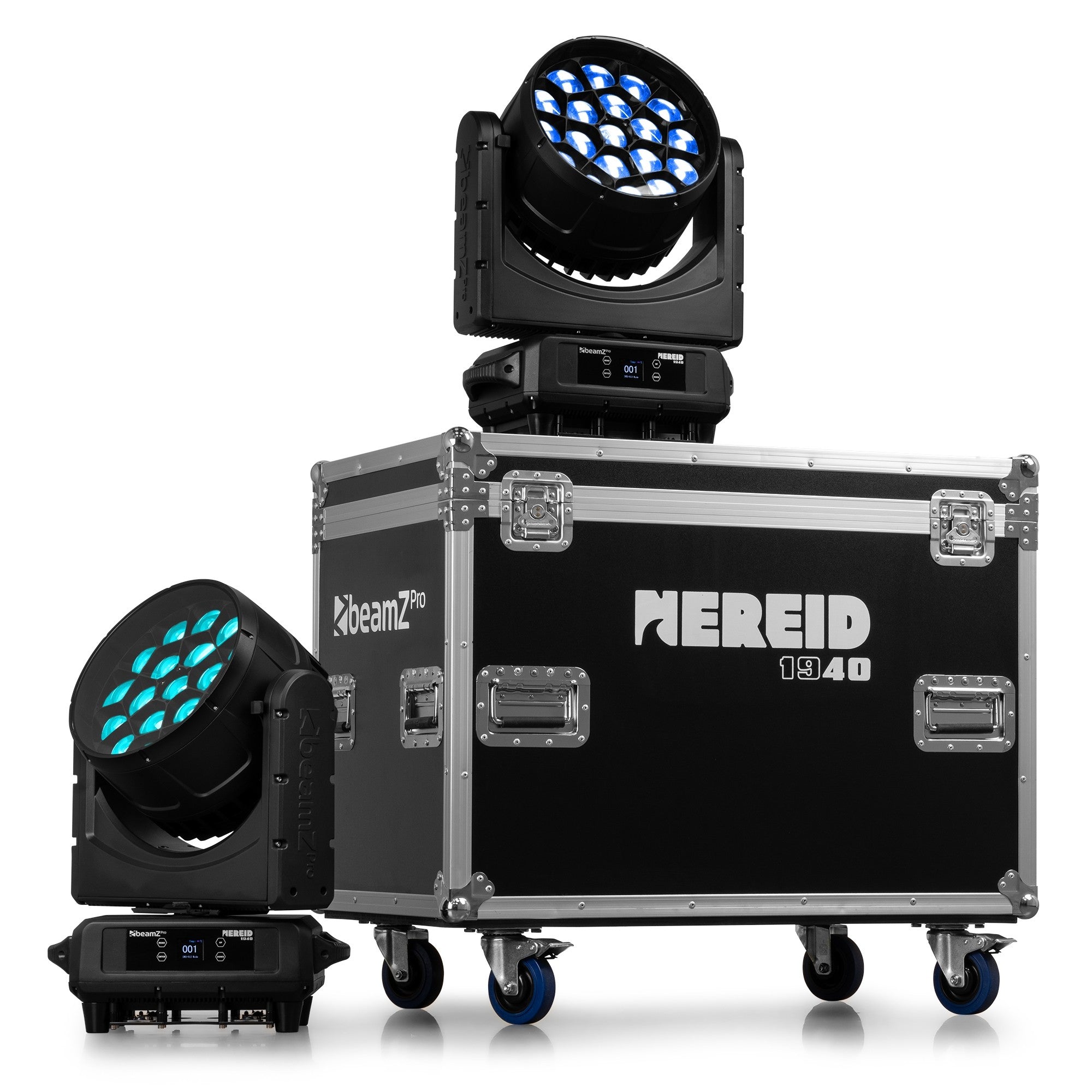beamZ Pro Nereid1940 - LED Bee Eye Cabeza móvil con Zoom para exterior 2 piezas en Flightcase - Tempo Shop